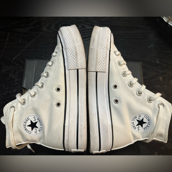 Converse White Platform Hightops - Picture 4 of 8